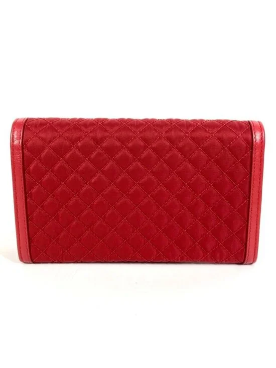 Prada Wallet Logo Quilted Nylon Red - Picture 3 of 9